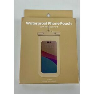 Waterproof Phone Pouch with Neck Lanyard Fits Most Phones up to‎ 7 inches